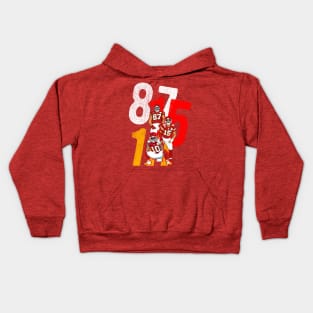 Patrick mahomes & Travis kelce & tyreek Hill - RED Kids Hoodie